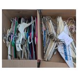 2 Boxes of Asst'd Plastic and Wire Clothes Hangers