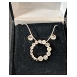 Crystal Pendant Necklace with Matching Earrings