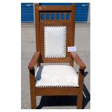 LARGE Vintage Church Chair, Santa Chair, Throne