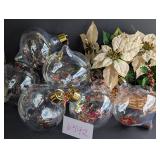Artificial Poinsettias, 7 Giant Ornaments