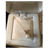 10k Gold and Pearl Pendant on Chain