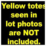 INFO: yellow totes in photos NOT included