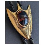 Arrowhead Bolo with Amber Stone