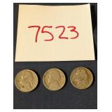 3 1947 Nickels