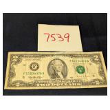 1995 Series F $2 Bill, Circulated