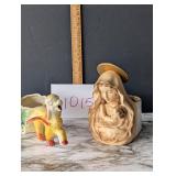 2 Vintage Ceramic Planters