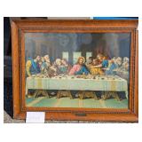 The Last Supper in Vintage Wooden Framed