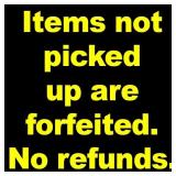 INFO: forfeiture of items not picked up