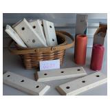 Wicker Basket, Candle Holders, Candles