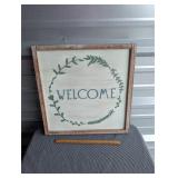 Welcome Print Framed Wall Decor