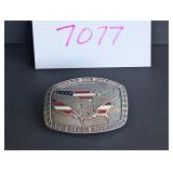 Patriotic Belt Buckle with Eagle