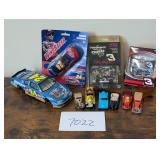 assorted diecast NASCAR and Hot Wheels/Matchboxs