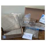 assorted card collector supplies