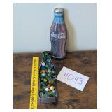 assorted Marbles in Coke Coca Cola Tin