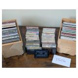 assorted CDs and Cassette Tapes