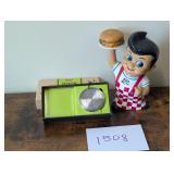 vintage Big Boy Bank and Metal Yo-yo