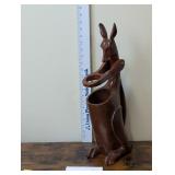 vintage Wooden Kangarool Wine Bottle Holder
