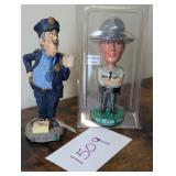 vintage Police Officer figurine and KSP Bobblehead