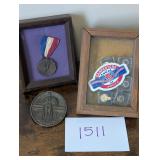 Union Service Pins, Swim Medal, Coin Decor