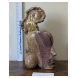 vintage Ceramic Abstract Head Sculpture