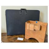 vintage Art Portfolio & Magazine & Remote Rack