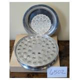 Communion Wine tray w/cups and Bread/Wafer tray