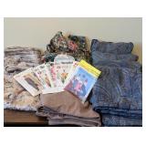 Sewing Patterns and drapery/cloth remnants