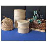 Baskets and Cardboard Storage/Craft Boxes