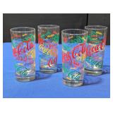 4 Coca-Cola Coke Tumbler/Highball Glasses, 1980s