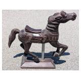 RARE Large Midcentury Carved Wooden Carousel Horse