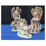 3 O'Well Ceramic/Porcelain Angel Figurines