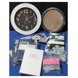 Mirror, Clock, String Lights, Bible, etc
