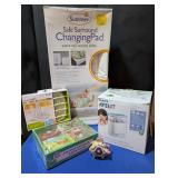 Changing Pad, Bottle Sterilizer, Books w/Stuffies