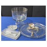 Assorted Glassware and Serving Spoons