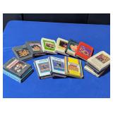 Fourteen 8 track cassette tapes