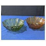 2 Vintage Indiana Glass Sunflower Bowls