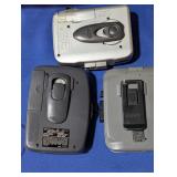 3 portable radios/cassette tape players