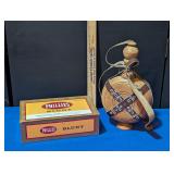 Wooden Canteen/Wine Carrier & Blunts Cigar Box