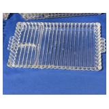 Vintage MCM Glass Divided Cocktail Party Plates