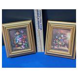 Two Mini Framed Art, Plastic