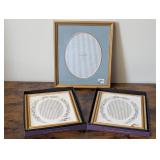 3 Carr Frames, 1 8x10 and 2 5x7