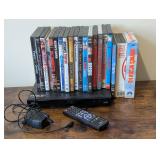 DVDs, LG DVD Player, old 1943 Games Lot