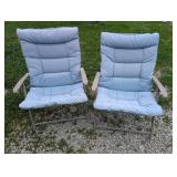 2 padded lawn chairs
