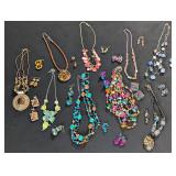 Vintage Colorful Jewelry: Necklaces & Earrings