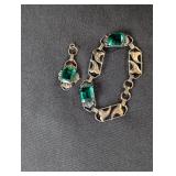 Vintage Boho Sterling Silver Bracelet and Pendant