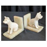 Pair of Onyx Dog Bookends