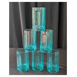 6 Turquoise Blue 5' Italicus Drinking Glasses