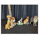 Dog Figurines: Pluto, Basset, Boxer, Collie, etc