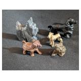 Dog Figurines: Cast Iron, Onyx, etc