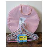 Vintage Drip Dry Colorful Wire Hangers & Hamper
